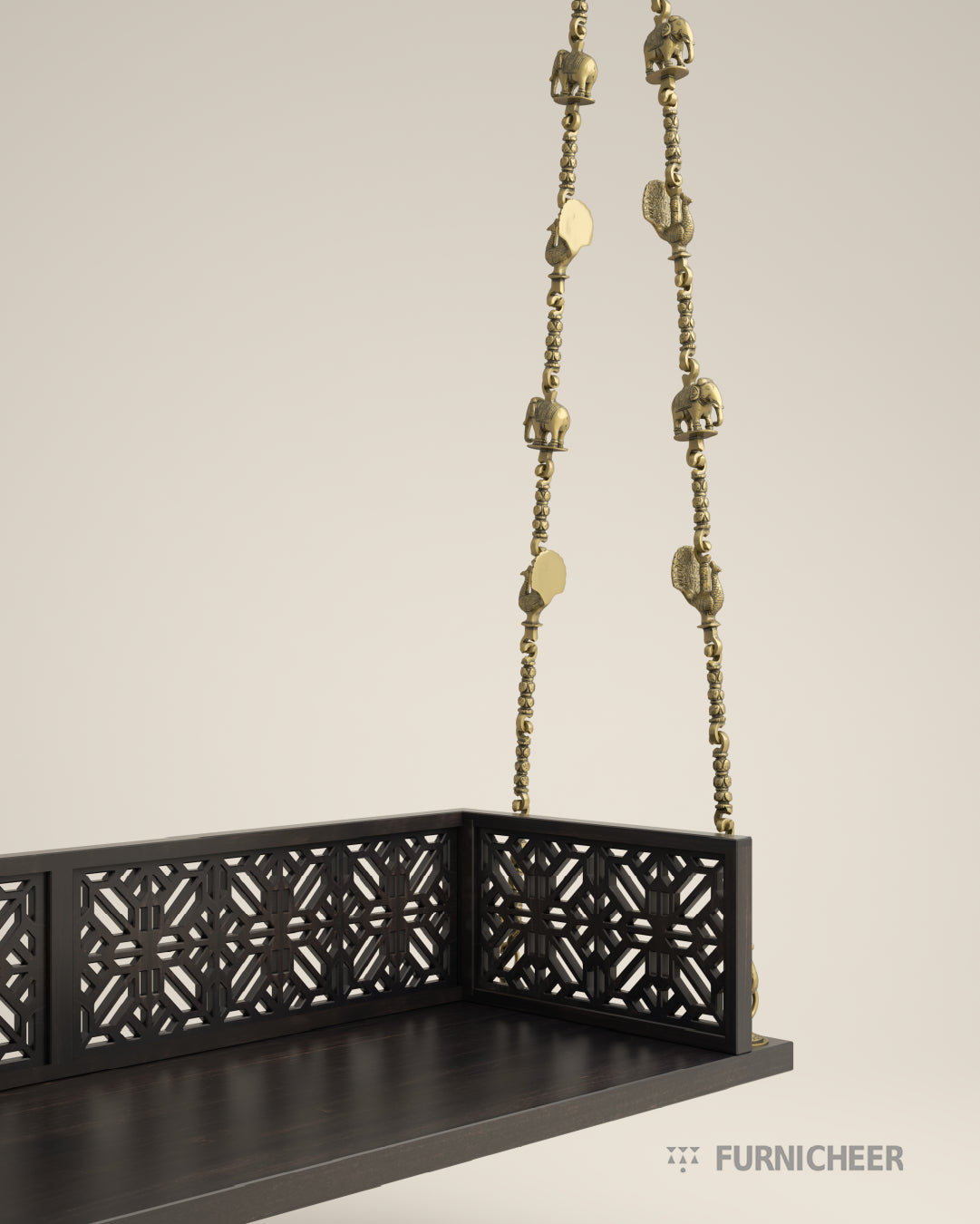 Indian Solid Wooden Jhoola Swing with Chain