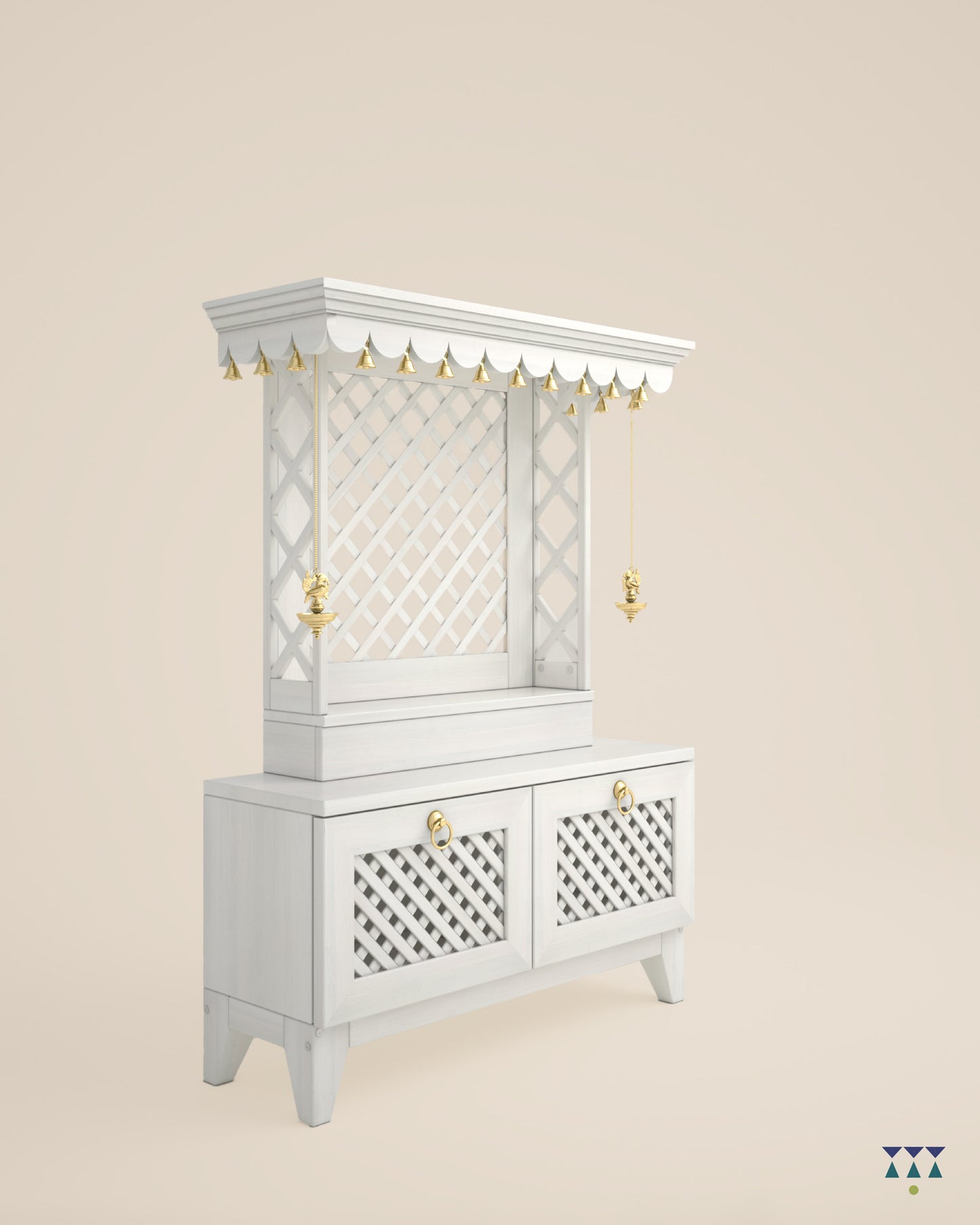 AVIGHNA - Puja Mandir for Home with Storage Unit
