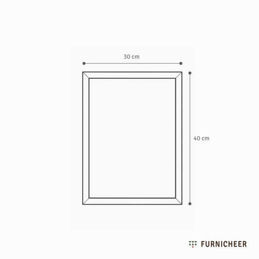 Single, large solid wood photo frame with the dimensions 30cm x 40cm