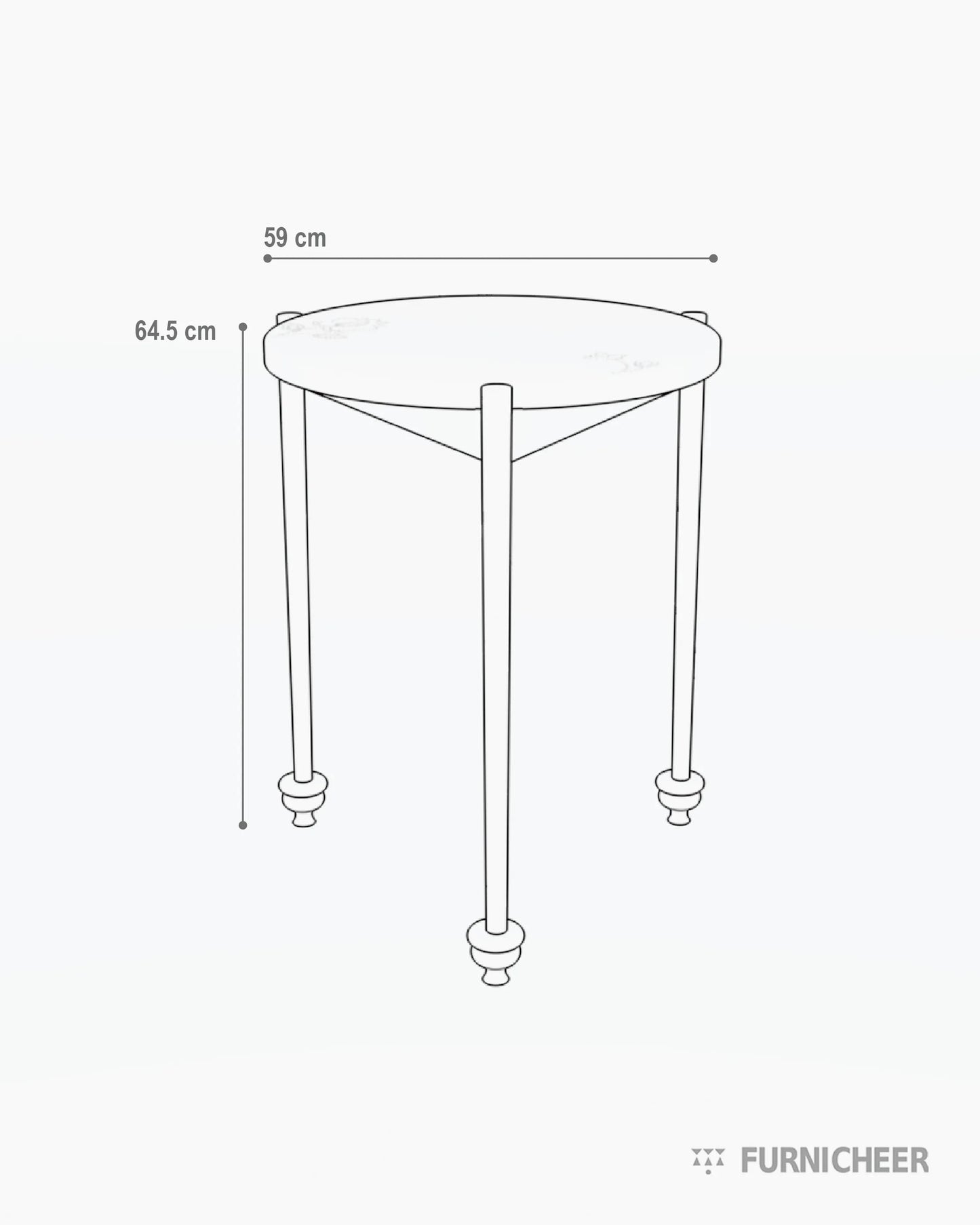 Multifunctional end table used as a nightstand Size