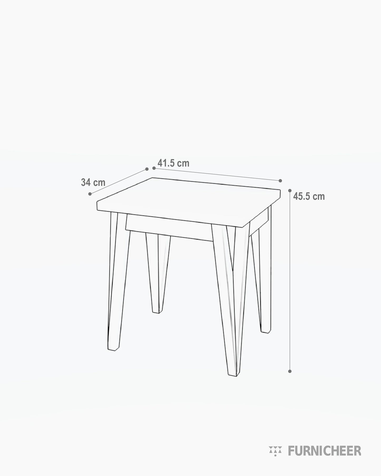 Couch Sofa Side Table for Living Size Diagram
