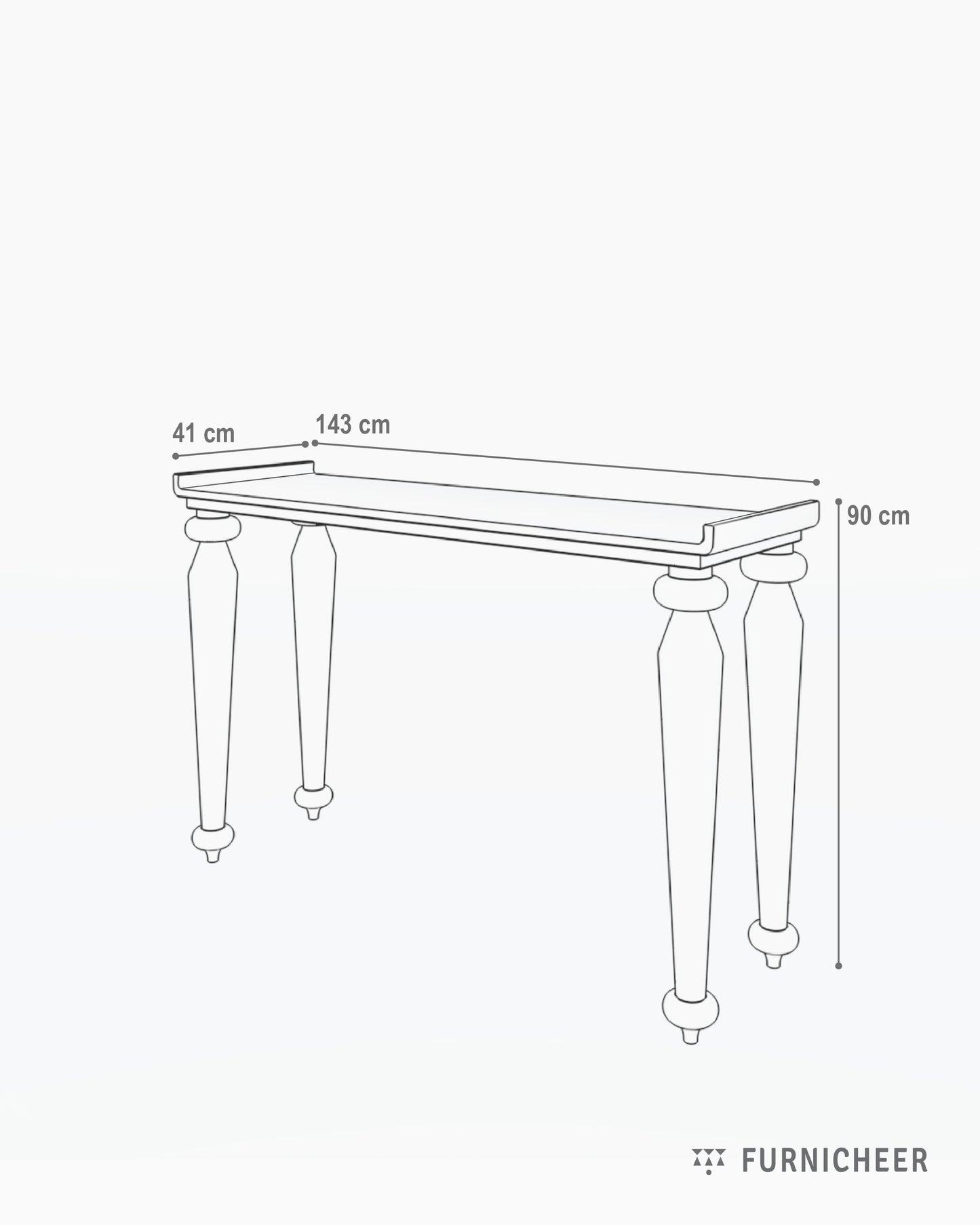 Entryway console table in Tulip Wood