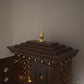 Vinayak - Ethnic Wooden Home Temple with Brass Bells and Lamps | Handcrafted Pooja Mandir for Daily Prayers, Hindu Rituals & Spiritual Decor