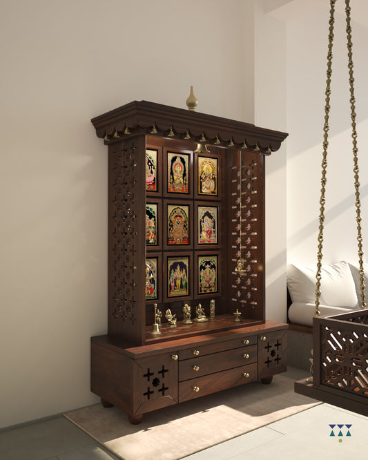 Amod Temple - Walnut Brown Color without Doors