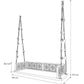 Solid Wood Swing with Brass Chain Size Diagram