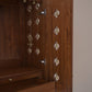 AVANEESH - Wall Mount Puja Mandir with Door Having Flower Cutouts & Bells