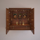 AVANEESH - Handmade Solid Wood Puja Mandir with Pullout Tray and Drawer