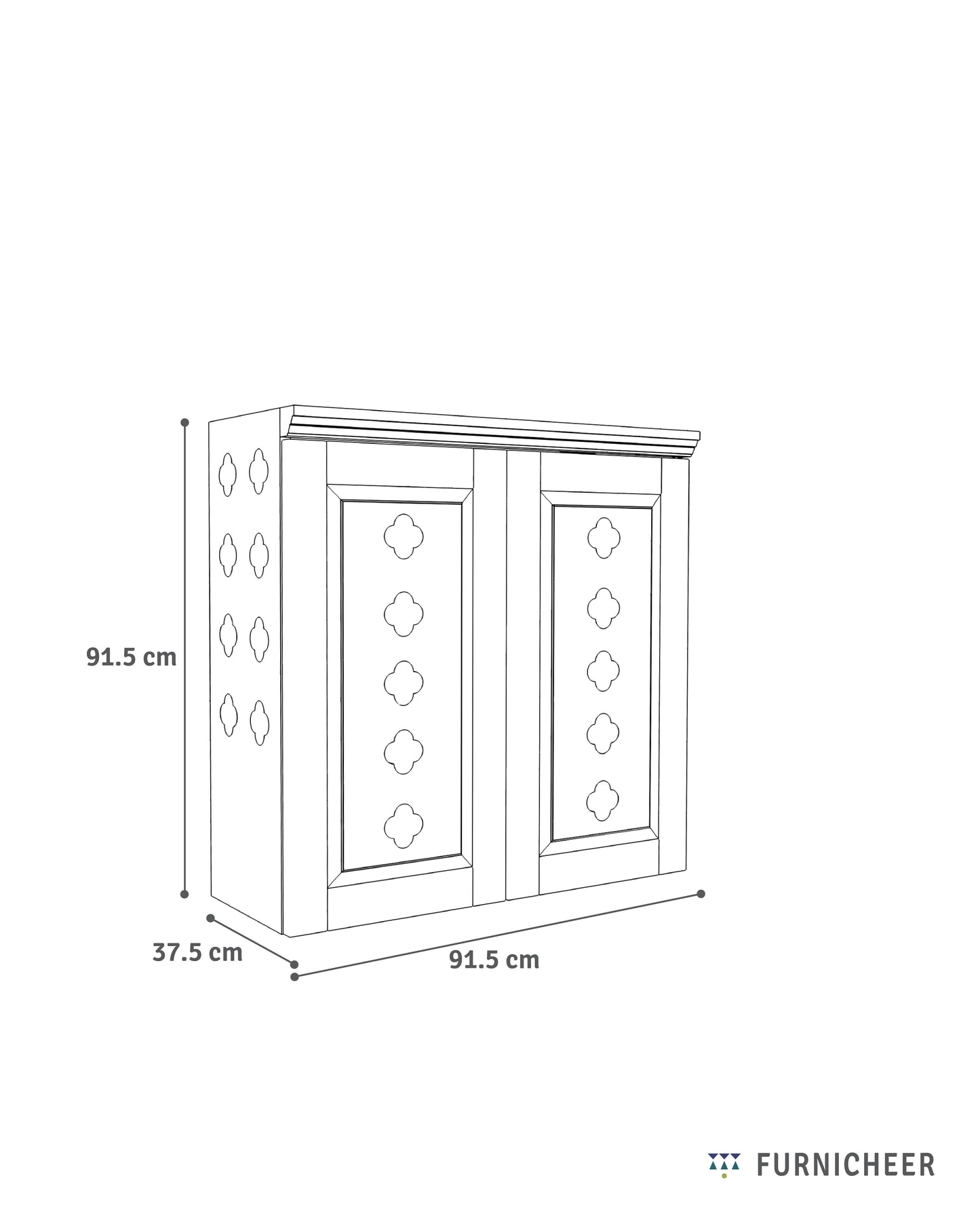 AVANEESH - Handmade Solid Wood Puja Mandir with Pullout Tray and Drawer