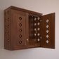 AVANEESH - Wall Mount Puja Mandir with Door Having Flower Cutouts & Bells