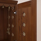 AVANEESH - Wall Mount Puja Mandir with Door Having Flower Cutouts & Bells