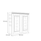 AVANEESH - Wall Mount Puja Mandir with Door Having Flower Cutouts & Bells