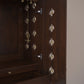 AVANEESH - Wall Mount Puja Mandir with Door Having Flower Cutouts & Bells
