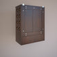 AVANEESH - Wall Mount Puja Mandir with Door Having Flower Cutouts & Bells
