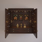 AVANEESH - Handmade Solid Wood Puja Mandir with Pullout Tray and Drawer