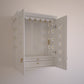 AVANEESH - Wall Mount Puja Mandir with Door Having Flower Cutouts & Bells