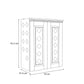 AVANEESH - Wall Mount Puja Mandir with Door Having Flower Cutouts & Bells