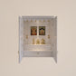 AVANEESH - Wall Mount Puja Mandir with Door Having Flower Cutouts & Bells