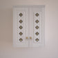 AVANEESH - Wall Mount Puja Mandir with Door Having Flower Cutouts & Bells