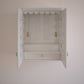 AVANEESH - Wall Mount Puja Mandir with Door Having Flower Cutouts & Bells