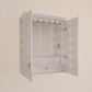 AVANEESH - Wall Mount Puja Mandir with Door Having Flower Cutouts & Bells