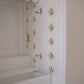 AVANEESH - Wall Mount Puja Mandir with Door Having Flower Cutouts & Bells