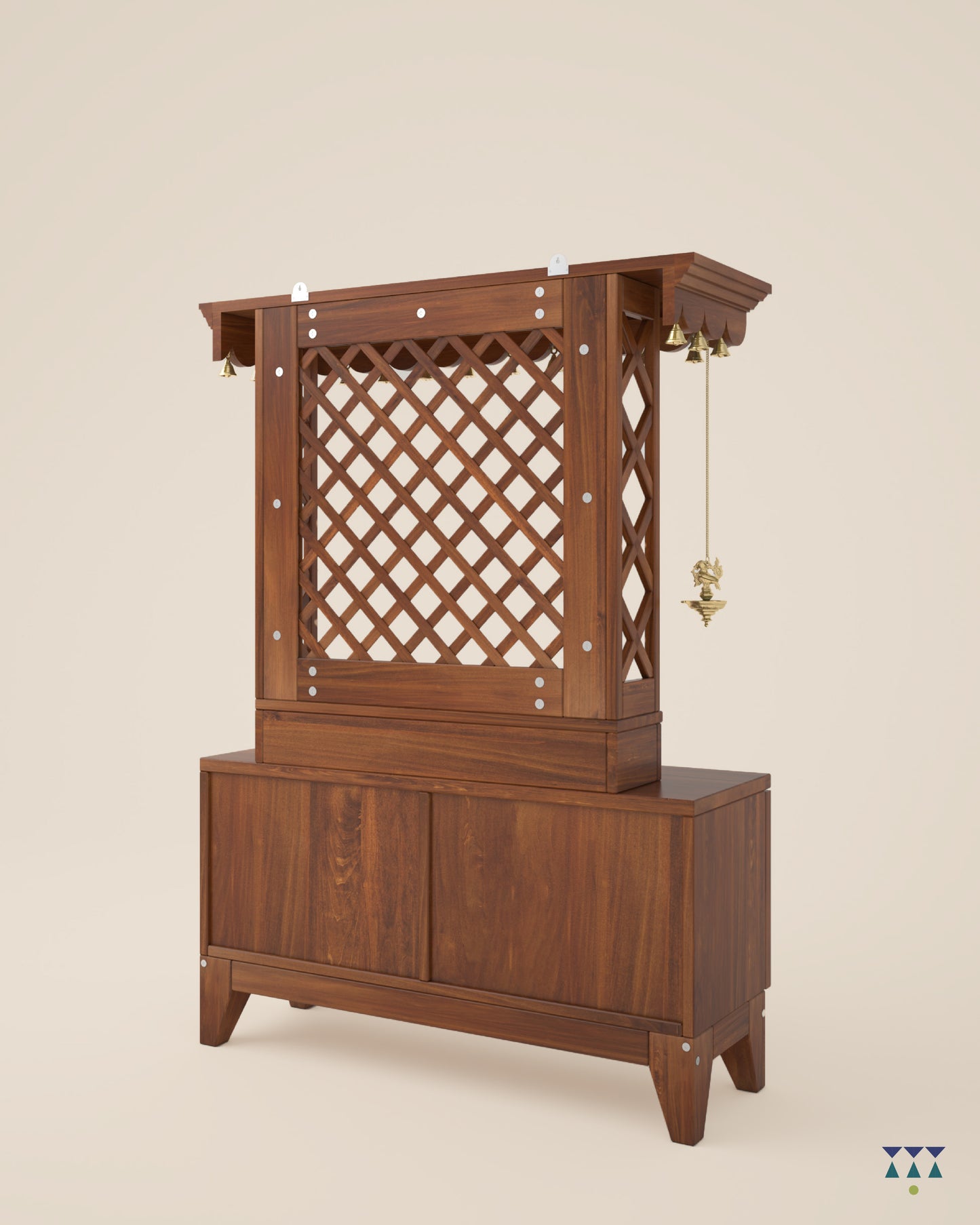 AVIGHNA - Puja Mandir for Home with Storage Unit