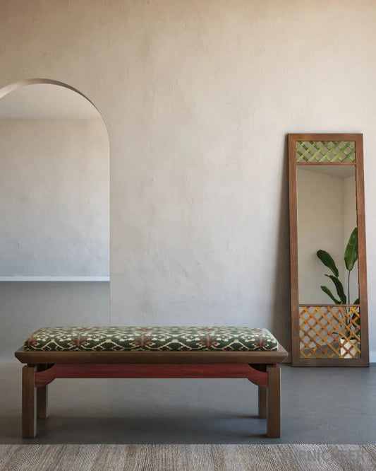 Wood Contemporary Style Indoor Bench