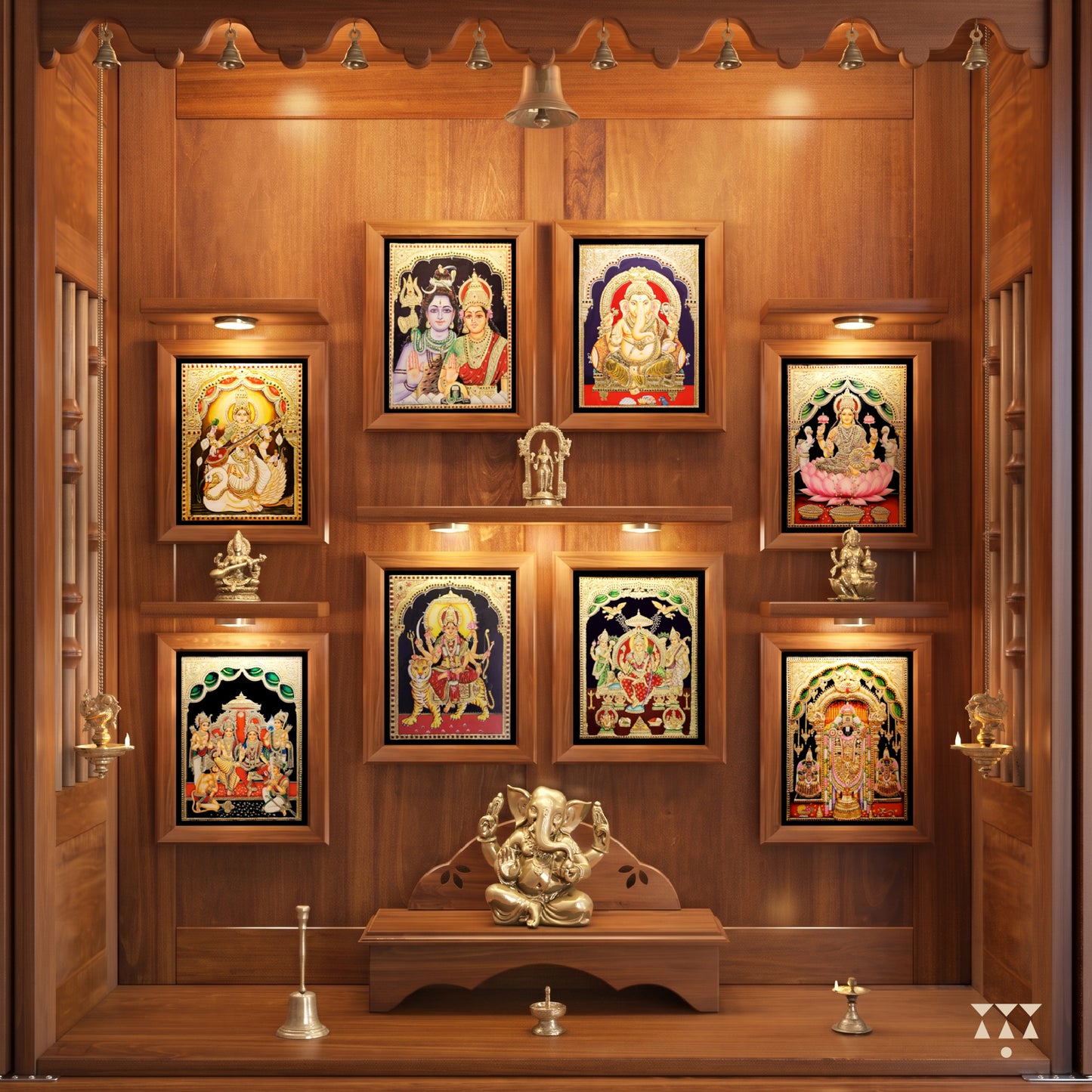 Baal Bhimaksa | Handcrafted wooden Pooja Mandir