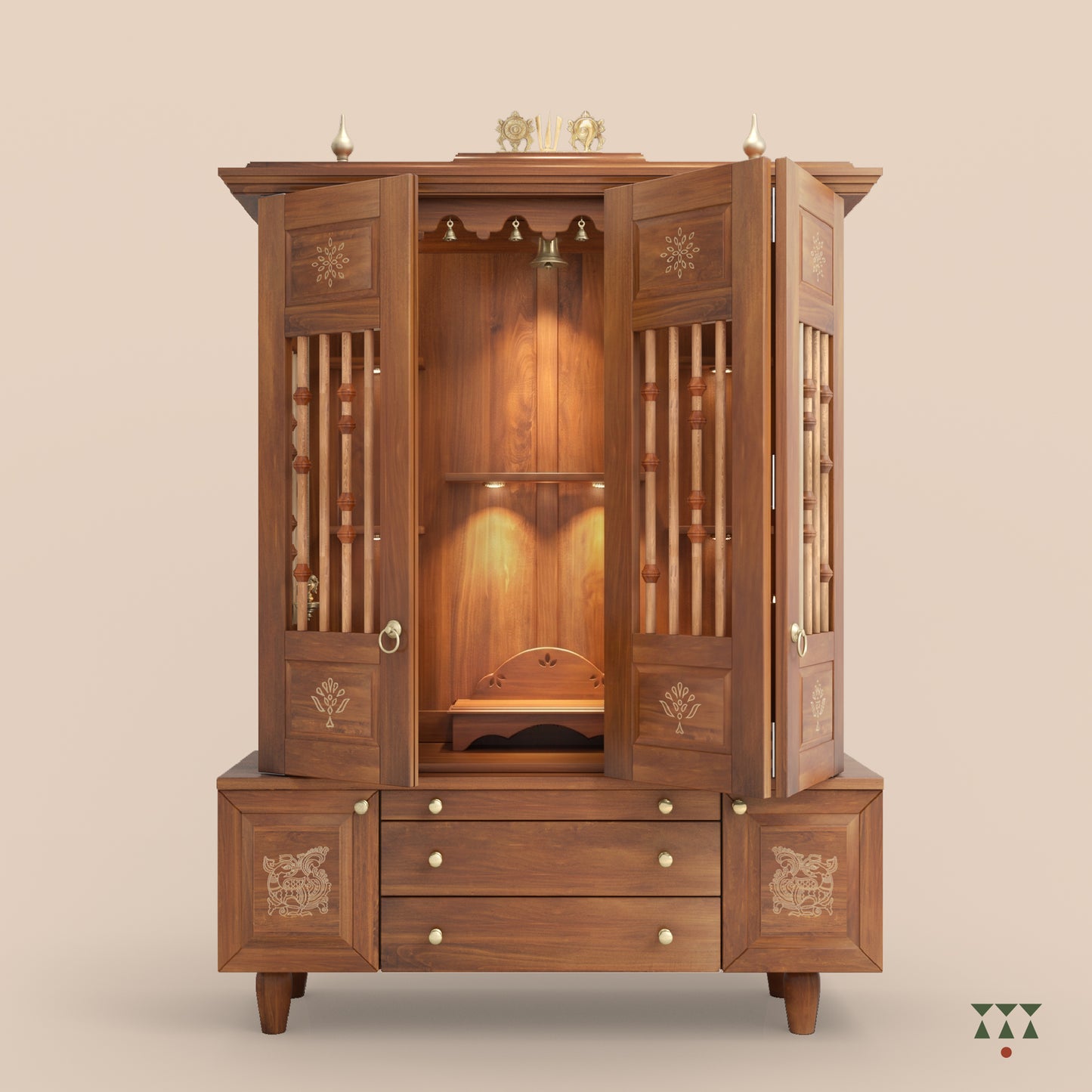 Baal Bhimaksa | Handcrafted wooden Pooja Mandir