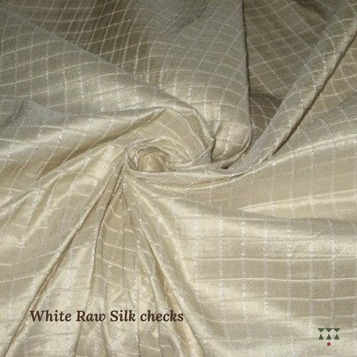 Close of up the textured white raw silk fabric for upholstery