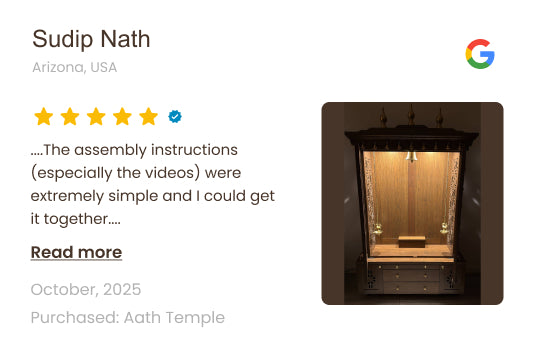 Product review with a five-star rating, text feedback, and an image of a purchased item on Google