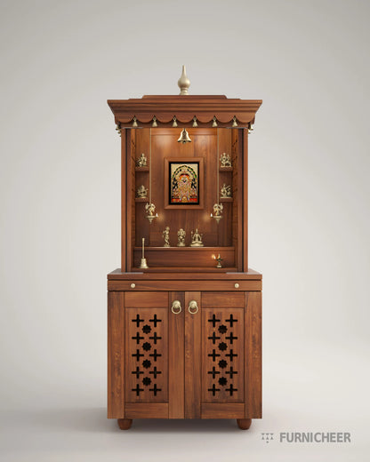 Free Standing Pooja Mandir with Door 