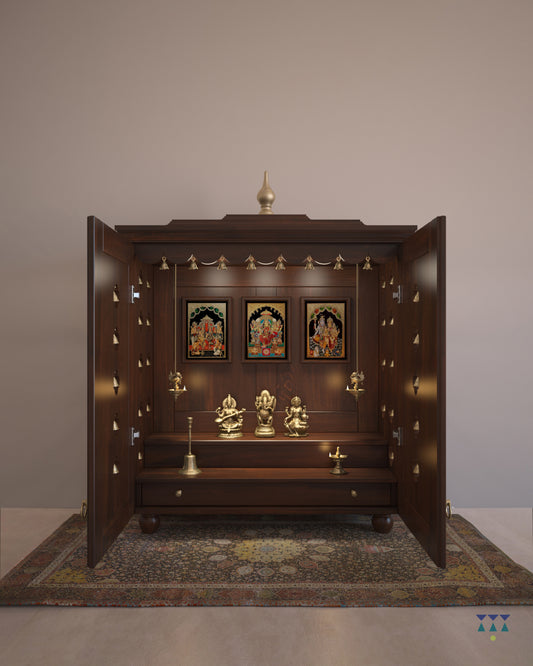 Gaurik Temple - Walnut Brown