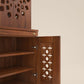 GAURYA - Beautiful Free Standing Puja Mandapam with Doors & Brass Accents