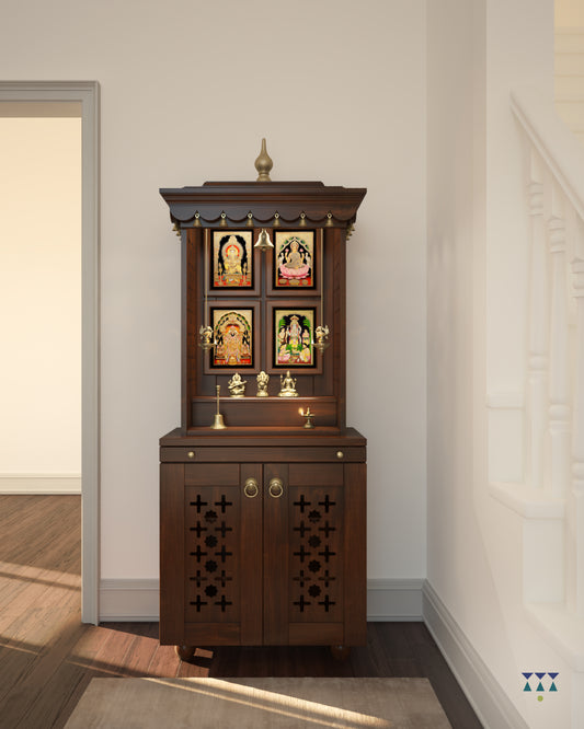Gaurya Temple - Walnut Brown