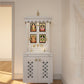 GAURYA - Beautiful Free Standing Puja Mandapam with Brass Accents & Storage Unit