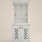 GAURYA - Beautiful Free Standing Puja Mandapam with Brass Accents & Storage Unit