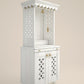 GAURYA - Beautiful Free Standing Puja Mandapam with Brass Accents & Storage Unit