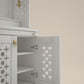 GAURYA - Beautiful Free Standing Puja Mandapam with Brass Accents & Storage Unit