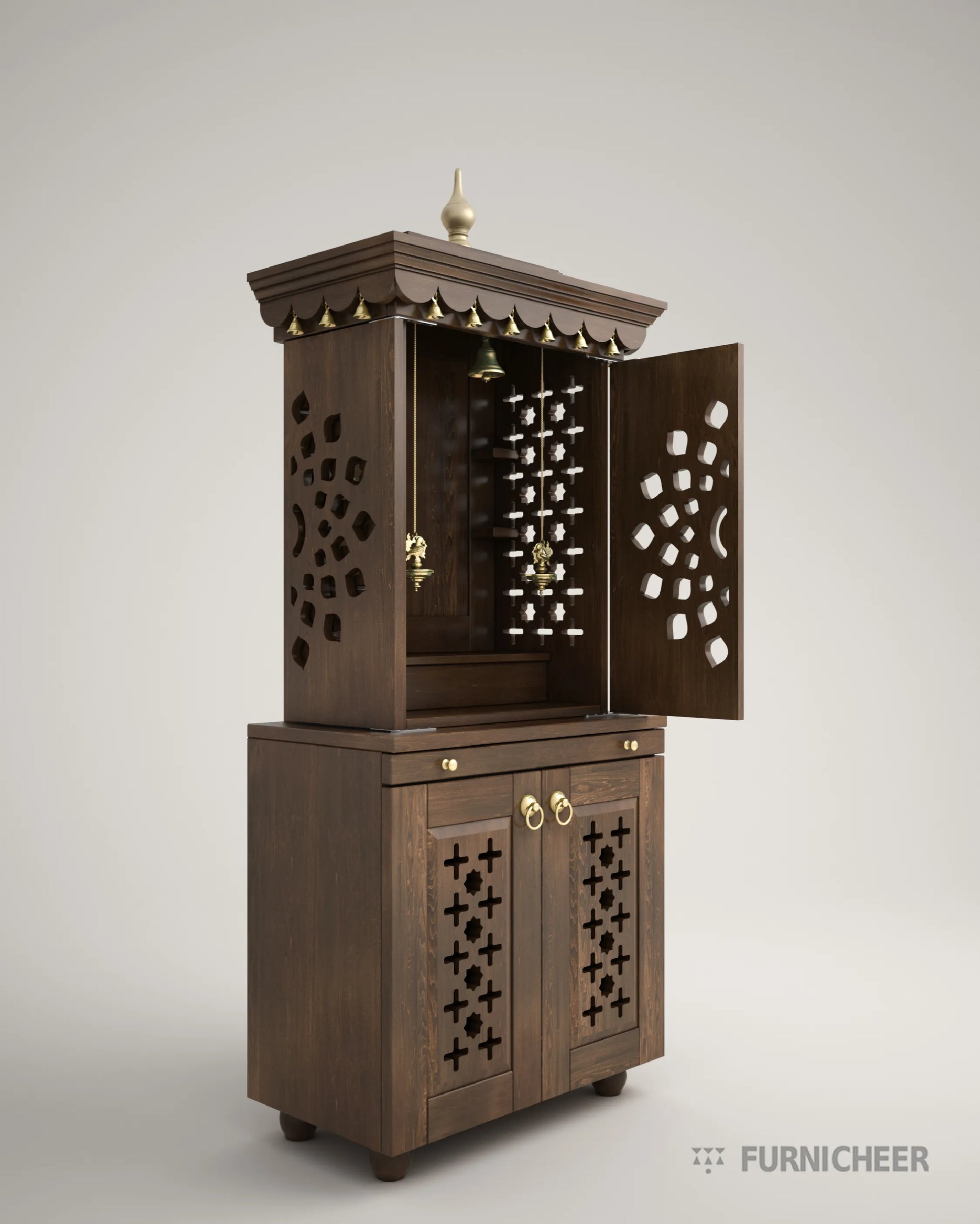 Indoor Pooja Mandir with Door