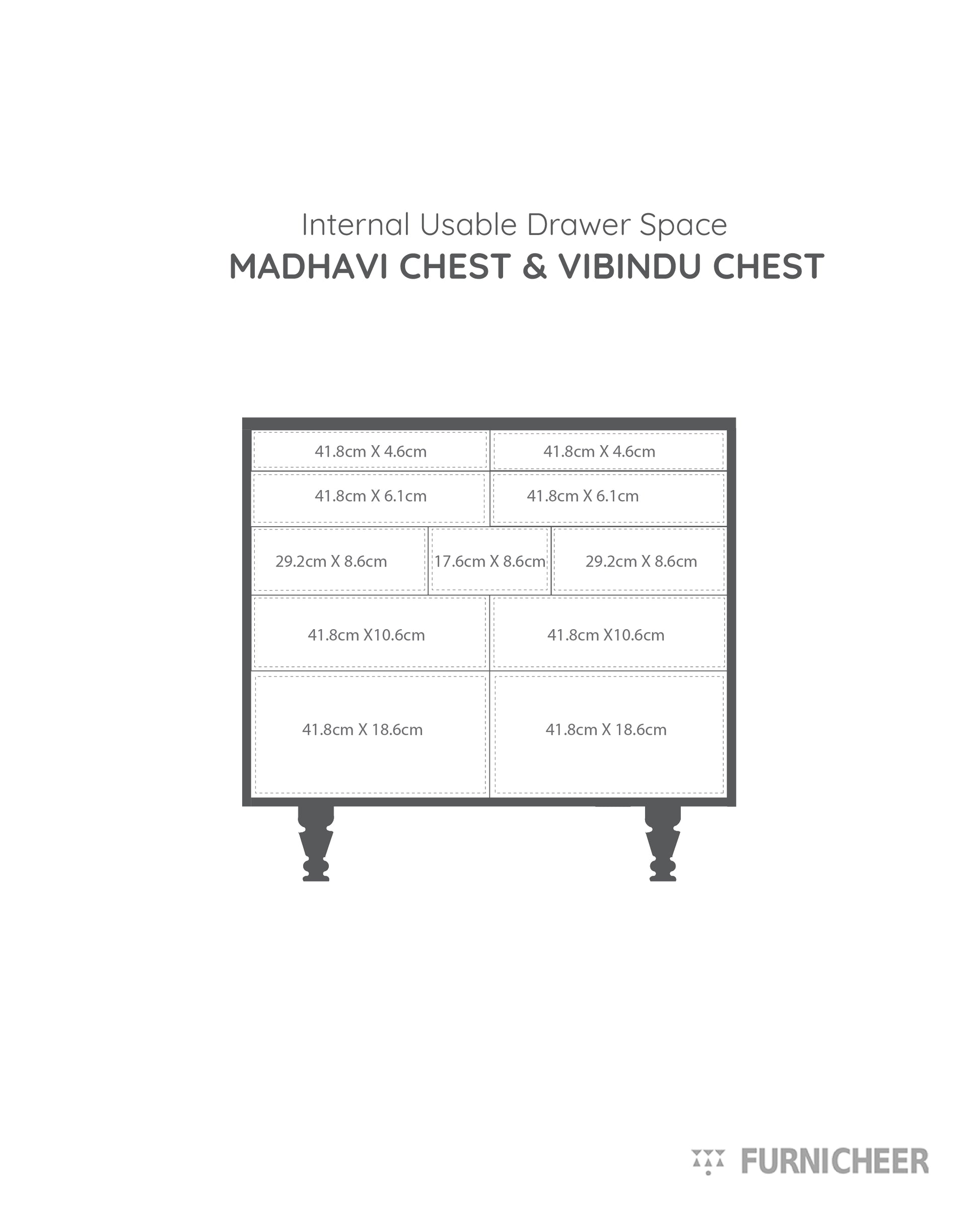 Wooden Dressers & Chests Of Drawers Size Diagram