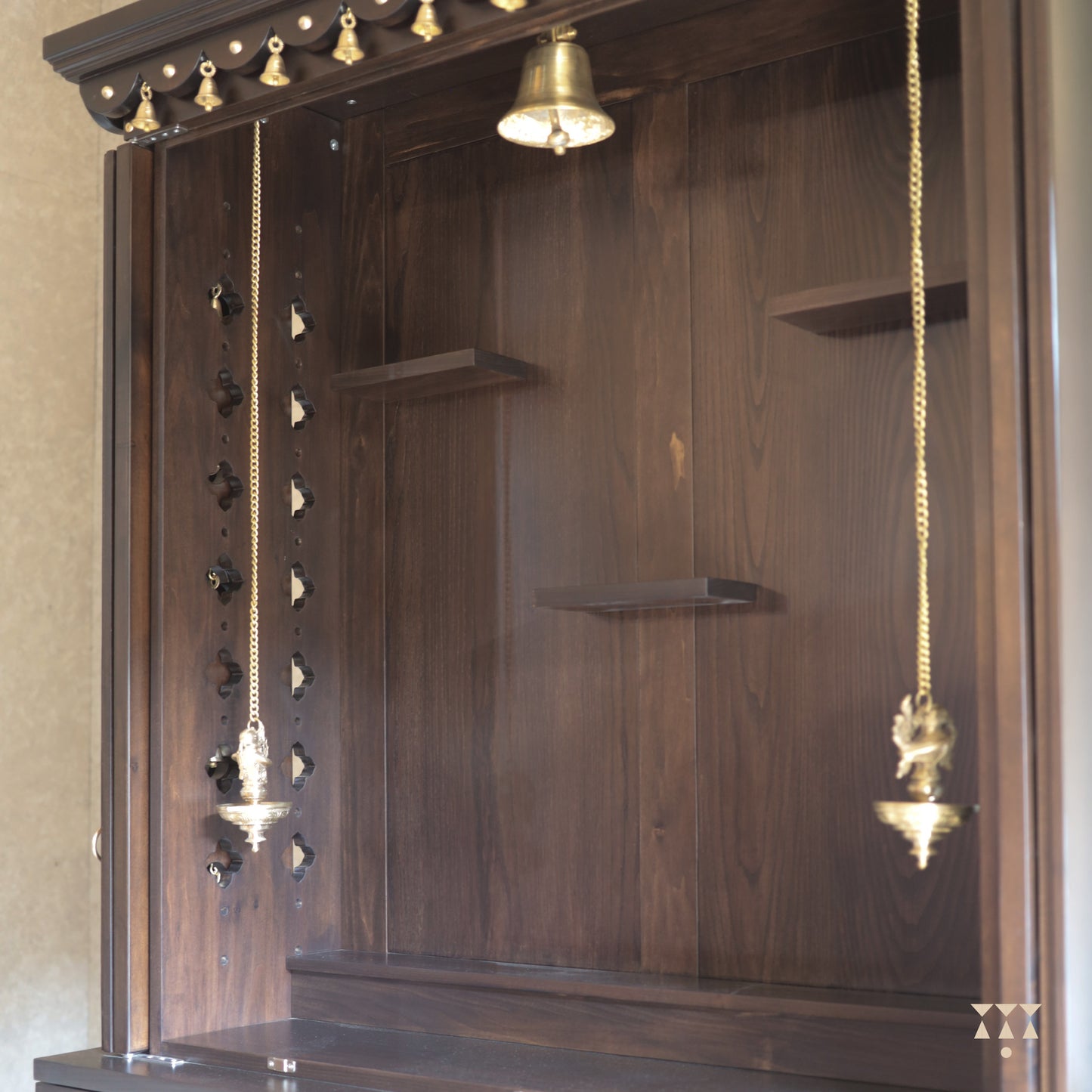 Lambodara | Spacious Wooden Home Mandir