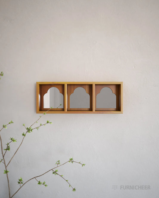 Natural Wood Wall Mirror for Decor