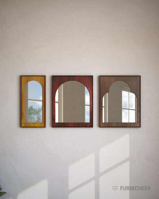 CHATTY- Contemporary Mirrors for Dynamic Wall Art [Set of 3]