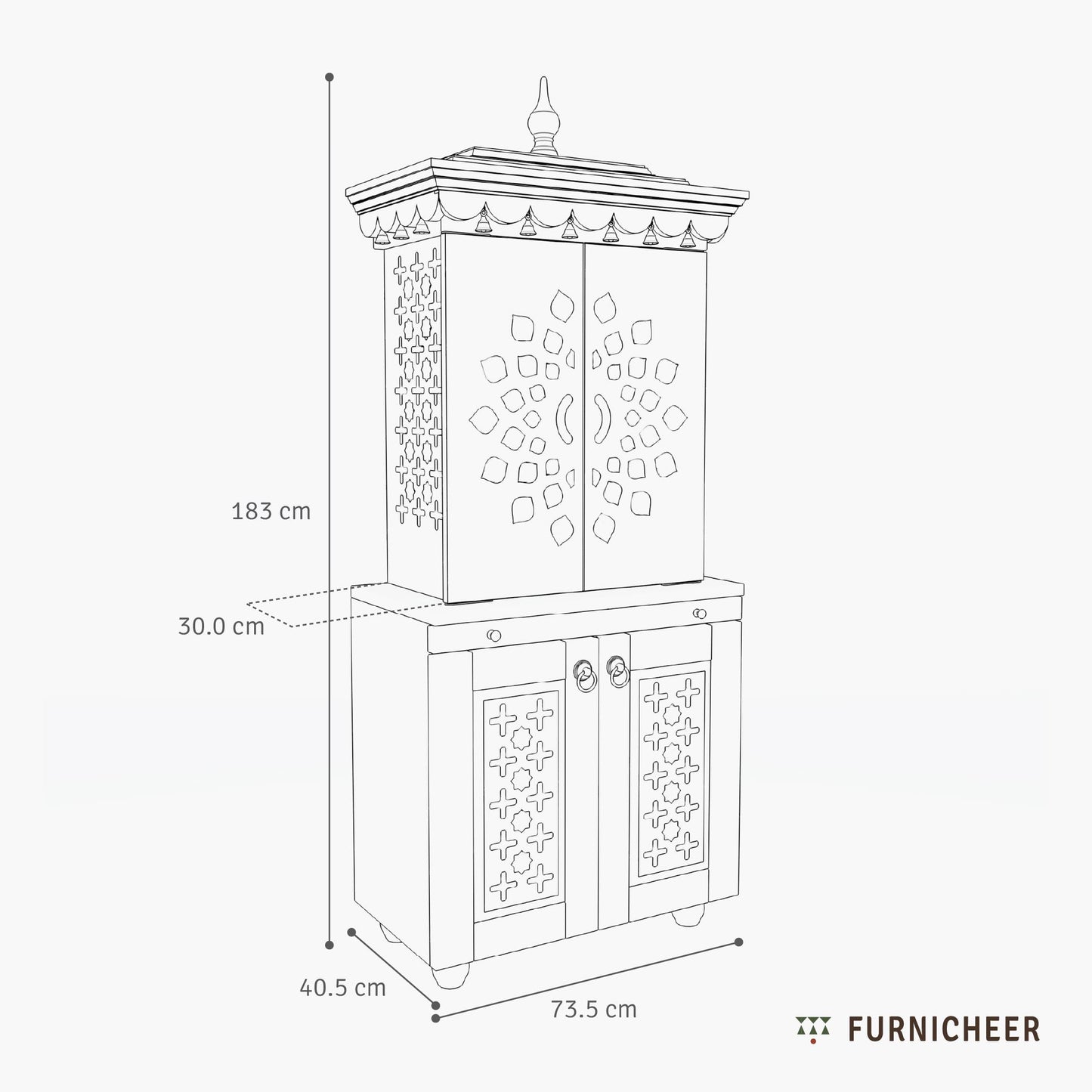 Morya | Wooden Mandir for home