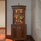 Teak Wooden Puja Mandapam with Accents