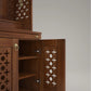 Brown Solid Wood Pooja Temple for Home Puja Room