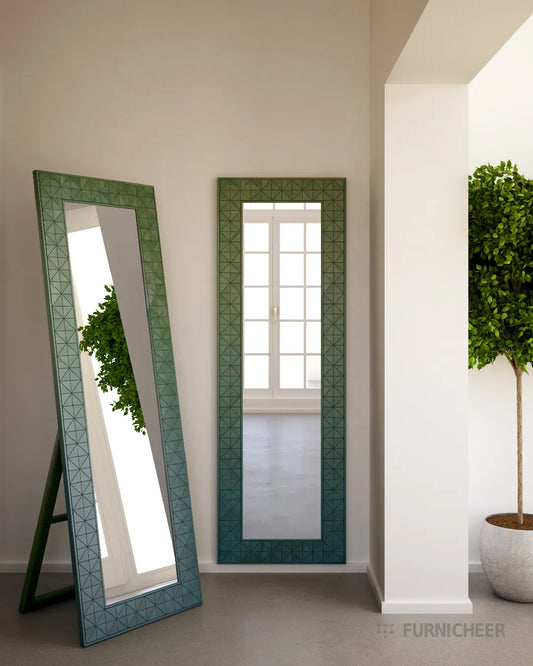 Luxurious Wooden Wall Mirror for Living Room
