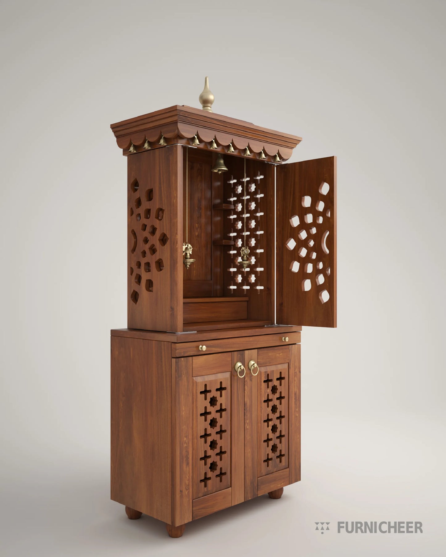 Modern Free Standing Mandir for Home