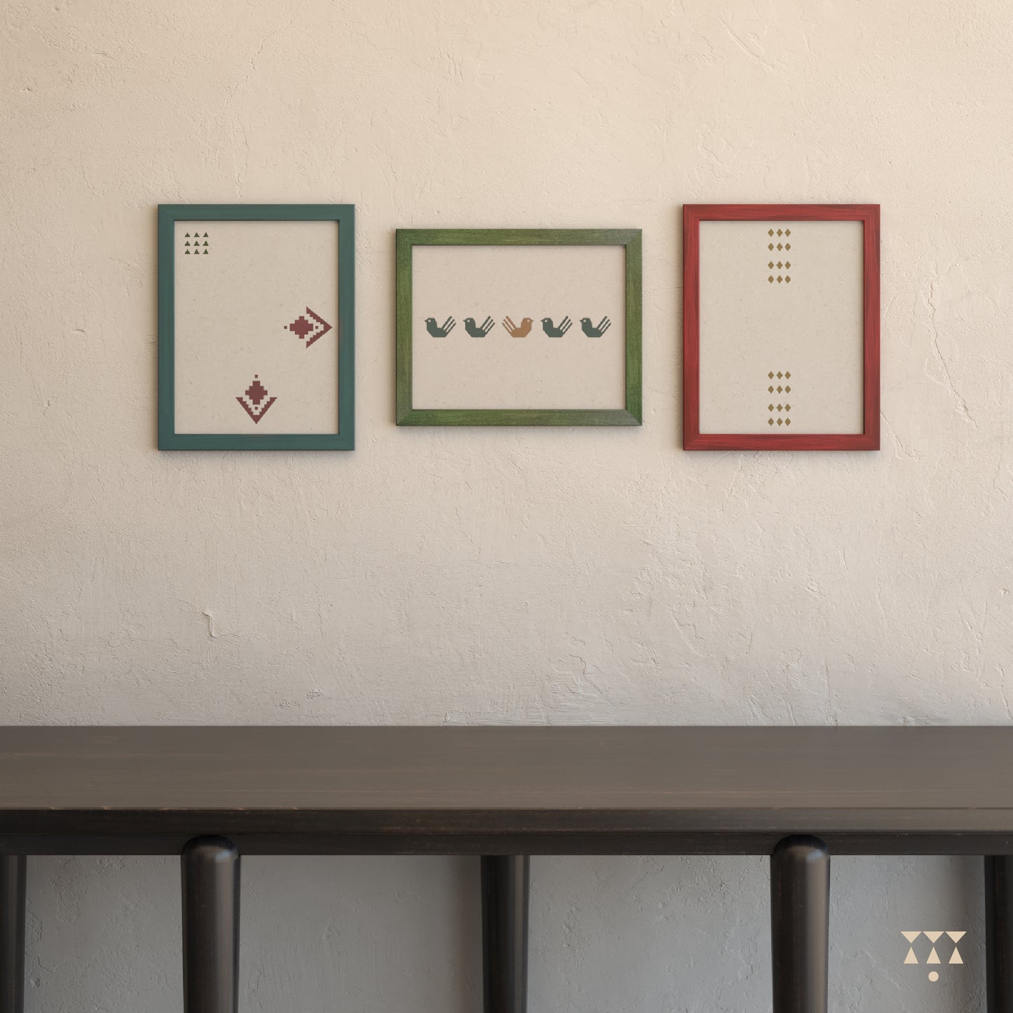 Prismatic Mix Photo Frames - Set of 3